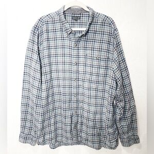 Toad & Co Airsmyth Long Sleeve Plaid Lightweight Button Front Flannel Size XXL